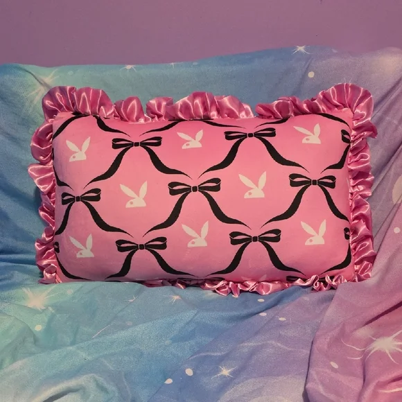 Pink & Black Decorative PLAYBOY Pillow - Picture 1 of 1
